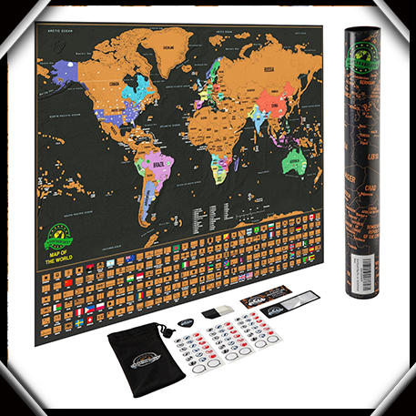 Scratch Off Traveled countries World Map Decoration Poster