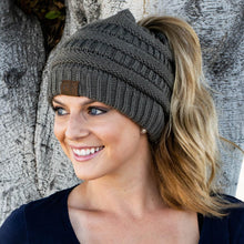 Load image into Gallery viewer, Pony Tail Designed Winter Beanie