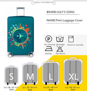 Multi Designed Elastic Protective Luggage Cover
