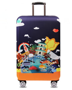 Multi Designed Elastic Protective Luggage Cover