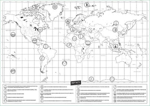 Scratch Off Traveled countries World Map Decoration Poster